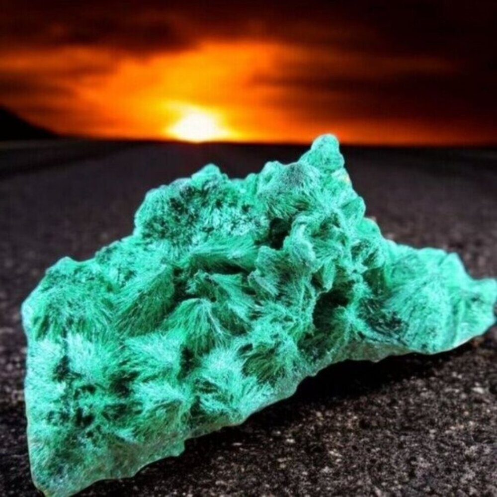 Natural Flowery Malachite ✦ Velvet Green Crystal Specimen ✦ Healing Stone 38g